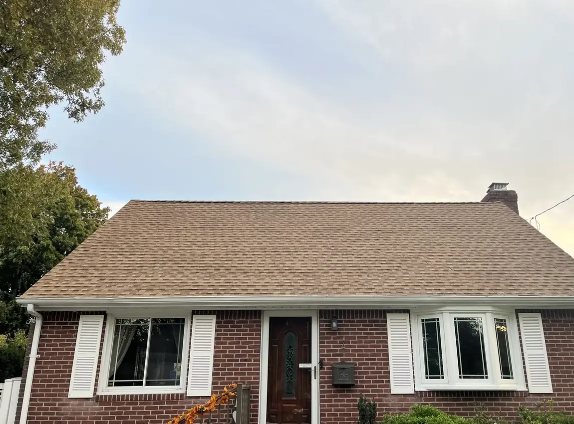Completed residential roof